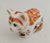 Royal Crown Derby Spice Kitten 2010 Paperweight