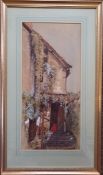 Antique Art Watercolour Painting A Little Piece of Worcester. Signed lower right 'M' '05'