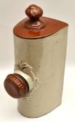 Antique Pottery Bed Warmer Bottle. Measures 10 inches long.