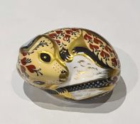 Royal Crown Derby Country Mouse Paperweight 2000 Gold Stopper