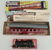 Toy Hornby Dublo Locomotive 00 0-6-0 Tank Engine 2206 Black and Kitmaster Rolling Stock