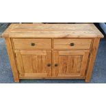 Large Rustic Oak Sideboard With Plenty Of Storage. Previously used in a farmhouse