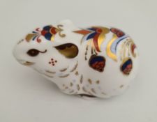 Royal Crown Derby Bank Vole Paperweight 2004 Gold Stopper