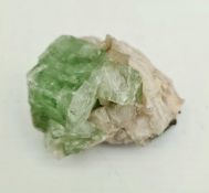 Collectable Minerals Green Apophyllite Crystal Weight 141g. Measures 3 inches wide by 2 inches tall