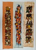 Vintage 3 x African Ethnographic Wall Hangings