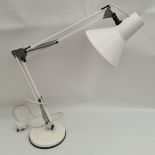 Vintage Anglepoise Desk Lamp White Extends to 30 inches tall