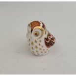 Royal Crown Derby Owlet Paperweight 2007 Gold Stopper