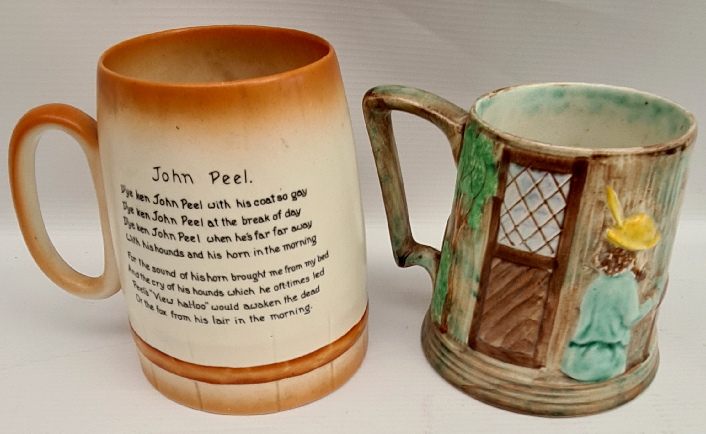 Vintage Carlton Ware John Peel Musical Tankard HJ Wood Burslem Pottery Drinking Scene - Image 2 of 3