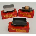 Toy Tri-ang OO HO Train Rolling Stock R.14 Fish Van R.17 Bolster Wagon R.10 Goods Truck All Boxed