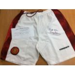 Bryan Robson Manchester United Signed Shorts