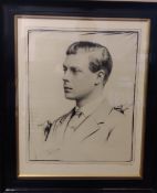 ROYALTY PRINCE OF WALES LATER KING EDWARD 8th VAN DYK FRAMED ANTIQUE PHOTO PRINT. Fine antique pho