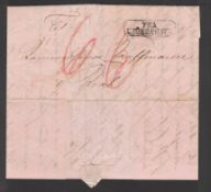 Denmark / German States - Lubeck 1855 Entire letter from Copenhagen charged 6 skilling, with scarce
