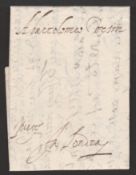 Belgium 1596 Entire letter dated 12th December 1596 from Italian merchants Giuseppe Lorenzo Arnolfi