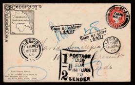 G.B. - Advertising Envelopes / Postal Stationery 1900 1/2d Orange postal stationery envelope with pr