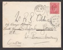 G.B. - Exhibitions 1911 Cover franked 1d cancelled by the Crystal Palace Festival of Empire Imperial
