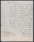 Rhodesia - King Lobengula 1887 Letter from King Lobengula to Sir S. Shippard, Administrator of Brit