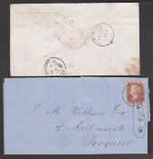 Great Britain - Scotland 1871-2 Covers (2), the first from London to Kirkcudbright backstamped by sm