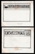 South Australia 1891-96 Competition Essays - Two well drawn pen and ink designs for Post Cards, endo