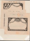 South Australia 1891-96. Competition Essays - Three pen and ink designs for Post Cards, without stam