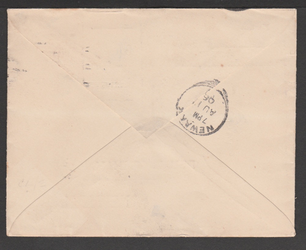 Great Britain - Railways 1906 Cover to Rev. Graham in Newark bearing KEVII 1d and 2d Metropolitan & - Image 2 of 2