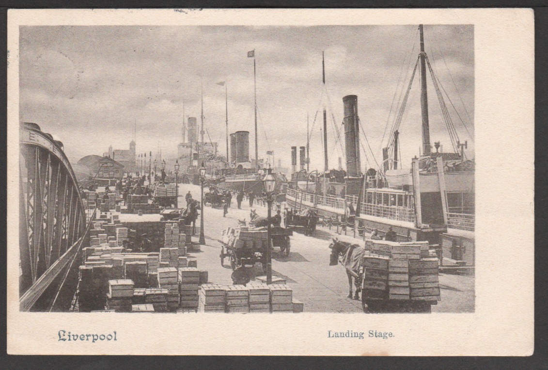 G.B. - Ship Letters - Liverpool 1901 Picture postcard of Liverpool Landing Stage sent to France bear - Image 2 of 2