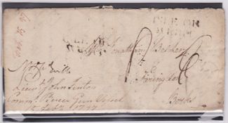 G.B. - Isle of Wight / Naval Mail 1797 Entire letters written by C. Belcher from the Gun Vessel Pier