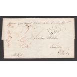 G.B. - Isle of Wight / Naval Mail 1797 Entire letter written by C. Belcher from the Gun Vessel Pier