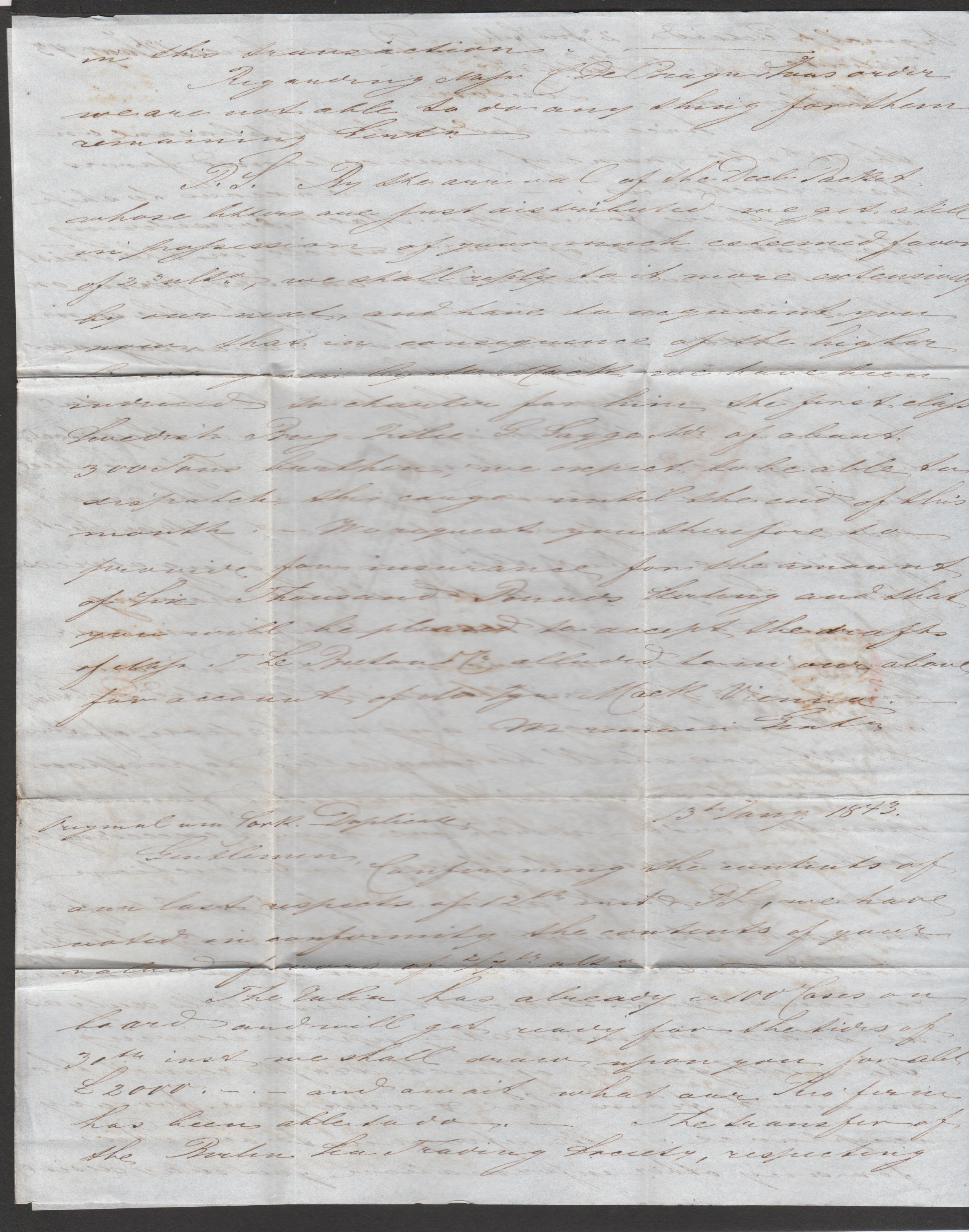 G.B. - Ireland - Ship Letters 1842 Entire Letter from Pernambuco to London, landed at Cork and hands - Image 4 of 7