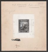 Colombia 1941 60c Air Mail stamp composite essay with photographic vignette applied to a photographi