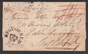 G.B. - Registered Mail 1837 Entire letter from Baden to Scotland sent as a registered letter, the B