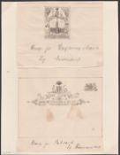 South Australia 1891-96 Competition Essays - Pen and ink drawing of a 1/2d Postage Stamp depicting