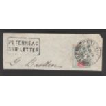G.B. - Ship Letters - Peterhead 1900 Piece bearing 1887 2d cancelled at Peterhead, with the very sca