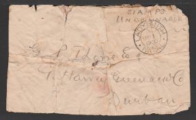 BOER WAR - SIEGE OF LADYSMITH 1900 Two stampless covers both addressed in the same handwriting to...
