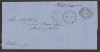CAPE OF GOOD HOPE 1879 O.H.M.S. wrapper from the Postmaster at Ceres, with c.d.s. and Cape Town a...