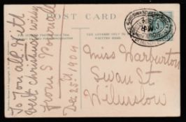 G.B. - CHRISTMAS 1904 Picture postcard from Altrincham to Wilmslow franked 1/2d, posted in advanc...