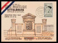 LUXEMBOURG 1945 (Dec 20) War Victims Fund set of four values used on three numbered First Day of...