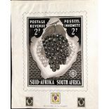 SOUTH AFRICA 1954 Original unaccepted design for a proposed definitive issue, by James Berry, O....