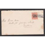 G.B. - IRELAND 1922 Cover (edge staining) to Dublin franked 1922 2d cancelled by the very scarce...