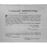 TRANSVAAL 1872 Printed document in which President Burgers calls upon the citizens to voluntariy...