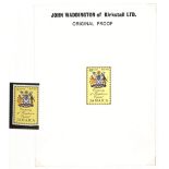 JAMAICA 1972 Centenary of Kingston as Capital - Imperforate Proof of the 30c value affixed to pr...