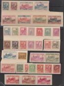 TUNISIA 1926-41 1926-41 issue, 36 of 46 values missing most of the 1928-41 issues, affixed to por...