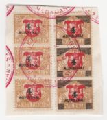 LITHUANIA 1922 Fourth Berlin issue 75s overprinted 4 auks with and without bars SG 116/117 in st...