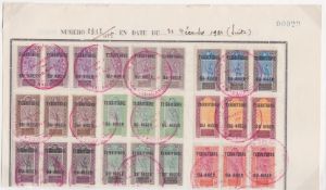 FRENCH COLONIES NIGER 1921 First set of Niger: Overprints on Upper Senegal and Niger with 'Terr...