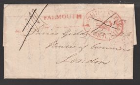 G.B. - SHIP LETTERS - FALMOUTH 1814 (May 20) Entire letter from Mawnan near Falmouth to an MP in...