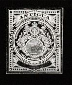 ANTIGUA 1902 Seal of the Colony issue Master Die Proof with uncleared surround and value tablet,...