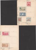 SAMOA 1952 Bradbury Wilkinson & Co. Ltd cards bearing imperforate proofs of the 1/2d - 3/- picto...