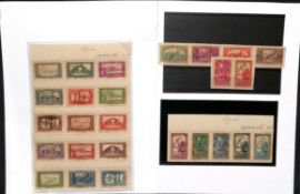 FRENCH COLONIES - ALGERIA 1936-40 Achitecture ancient and modern - 26 of 33 values affixed to po...