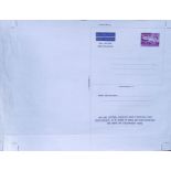 MAURITIUS 1963 35c Aerogramme: unguillotined printers plate proofs in horizontal pair (some crea...