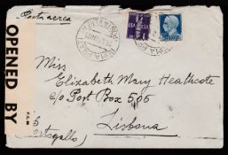 UNDERCOVER ADDRESSES - P.O. BOX 506 1940 Cover from Rome addressed 'c/o Post Box 506, Lisbona' w...