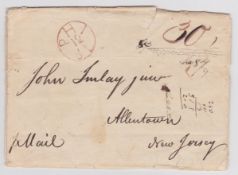 SWEDISH SETTLEMENTS - ST. BARTHOLOMEW 1804 Large part Entire Letter (reinforced fold and other f...